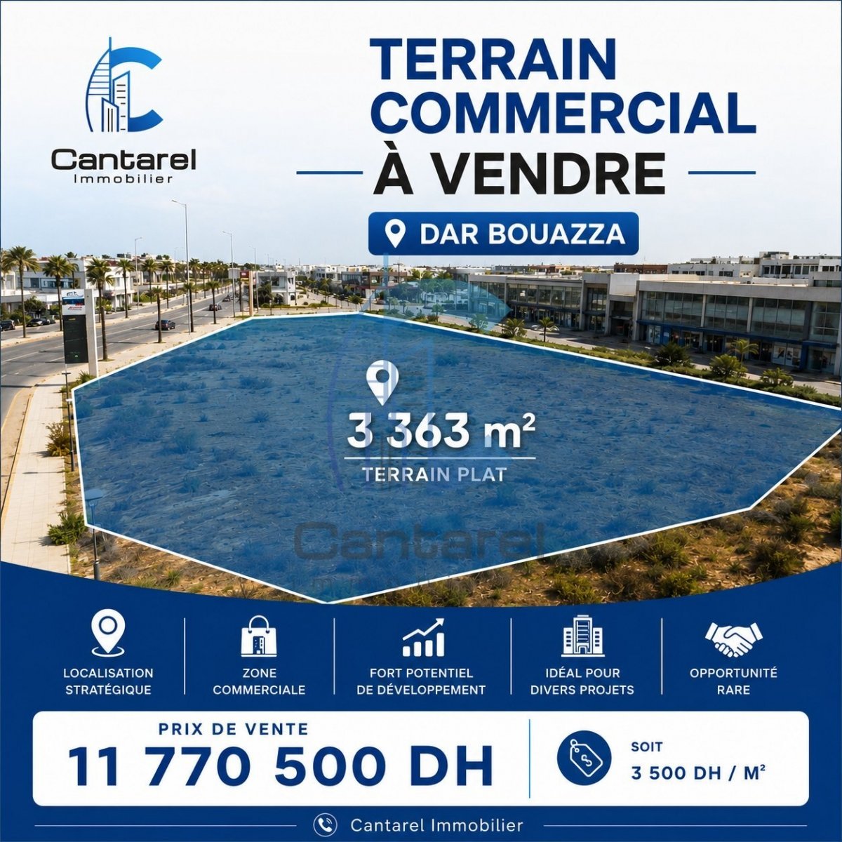VENTE TERRAIN DAR BOUAZZA
